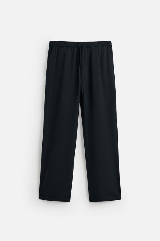 Menâ€™s Black Loose Fit Pajama