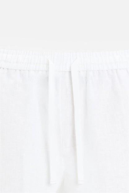 Menâ€™s Linen Pajama Combo â€“ Olive & White (Pack of 2)