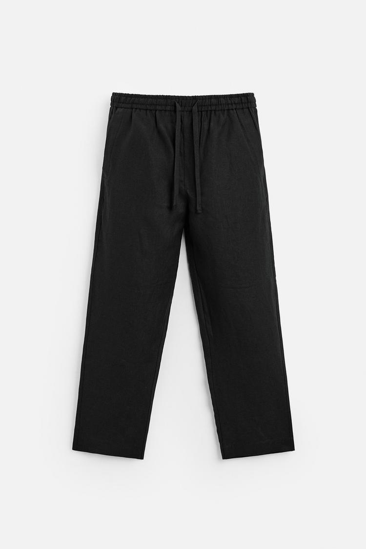 Menâ€™s Linen Pajama Combo â€“ Olive & Black(Pack of 2)