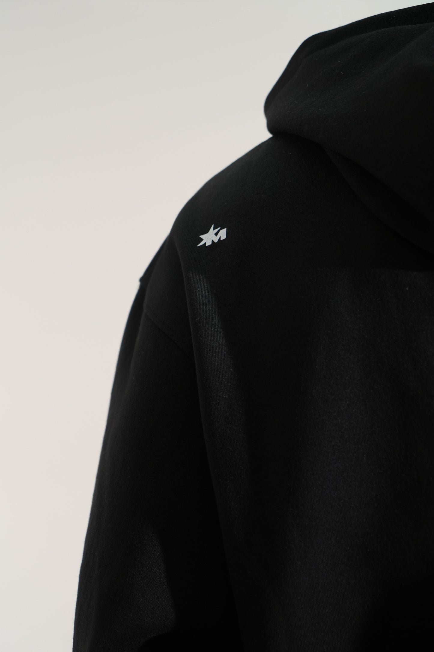 Black Oversized Printed Aura Hoodie Main Character