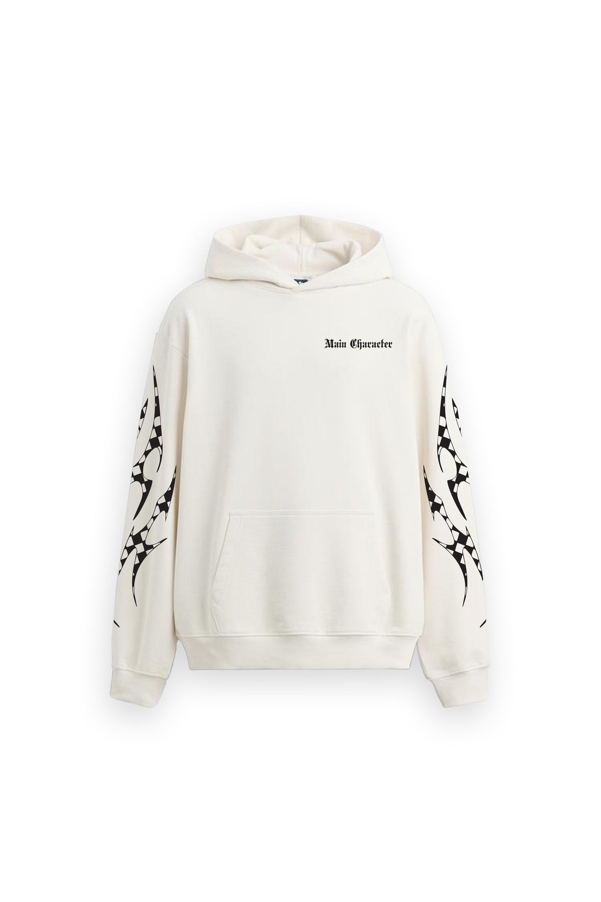 Apen Oversized Printed White Hoodie Main Character