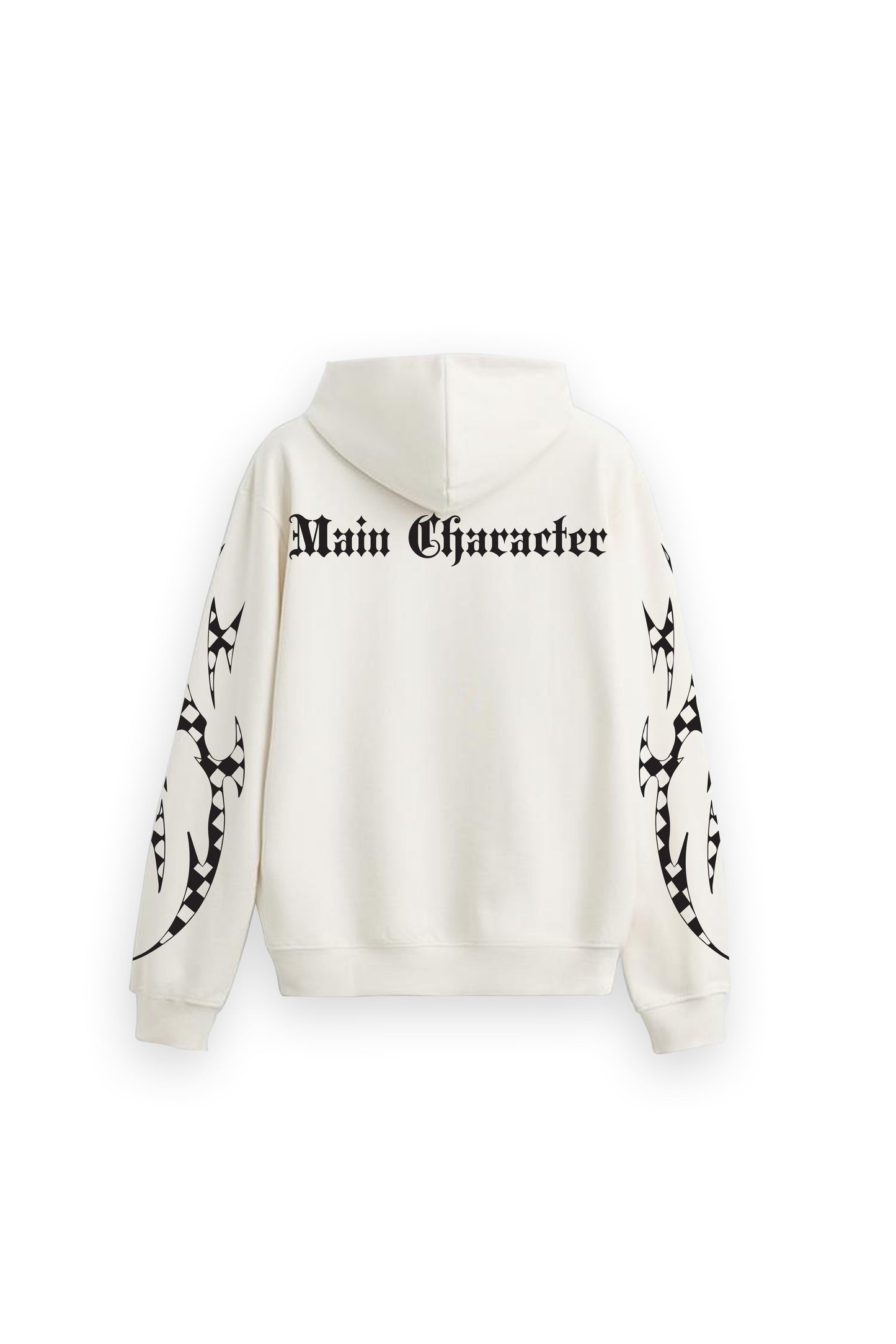 Apen Oversized Printed White Hoodie Main Character