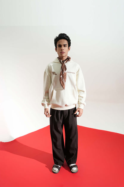 Shift Of Energy Printed Oversized Beige Hoodie Main Character