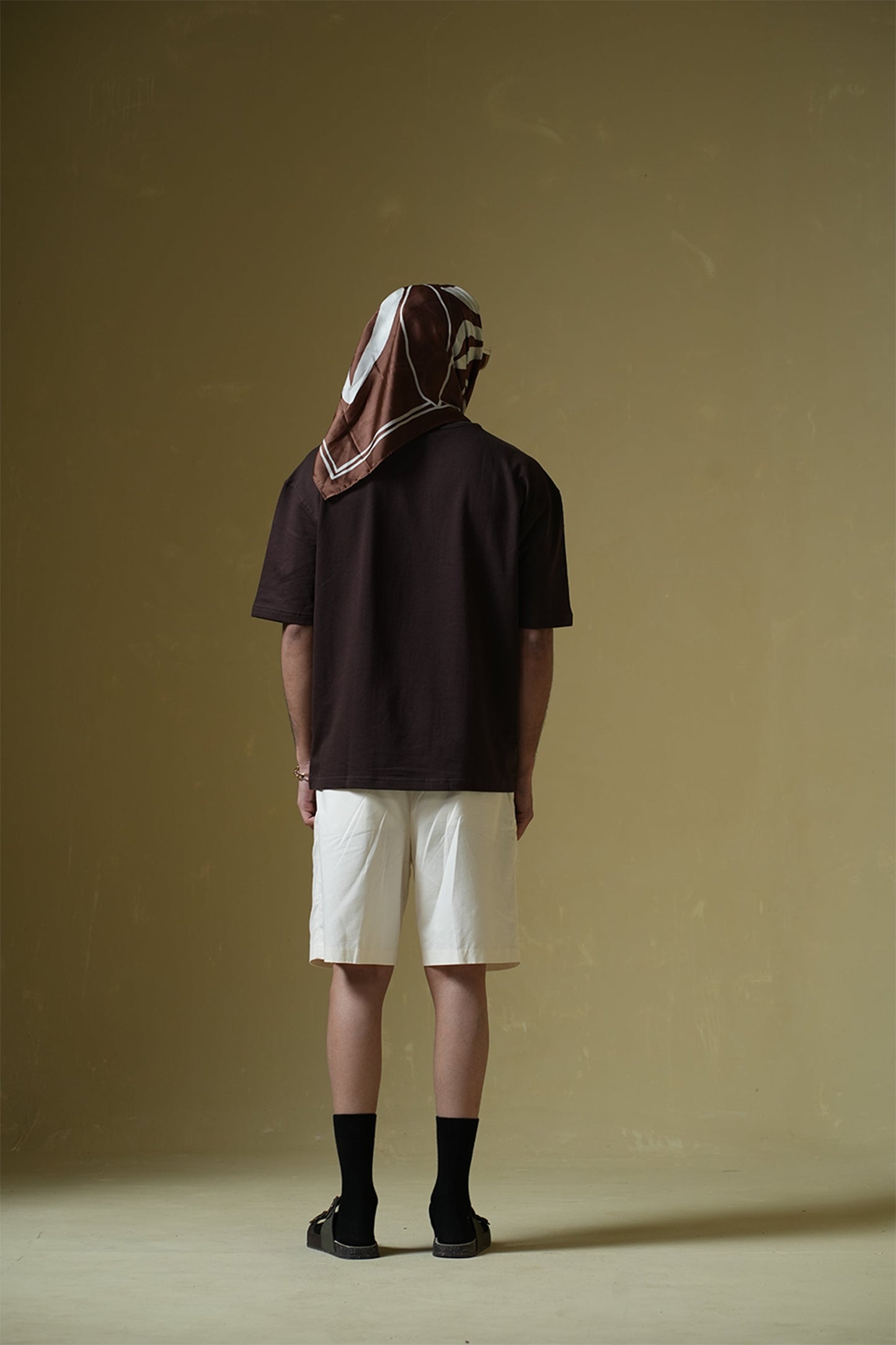 07 Brown Round Neck Oversized T-Shirt