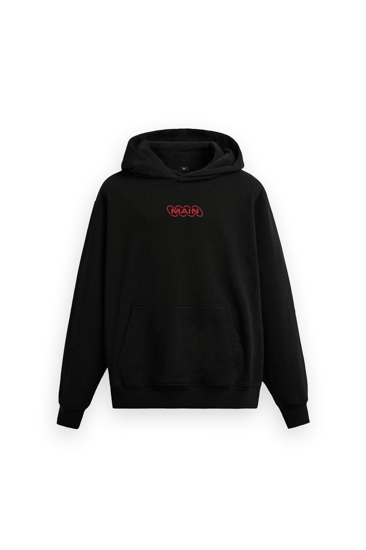 Digital Blackout Oversized Black Hoodie Main Character