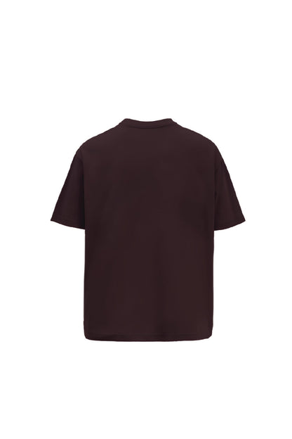 07 Brown Round Neck Oversized T-Shirt Main Character