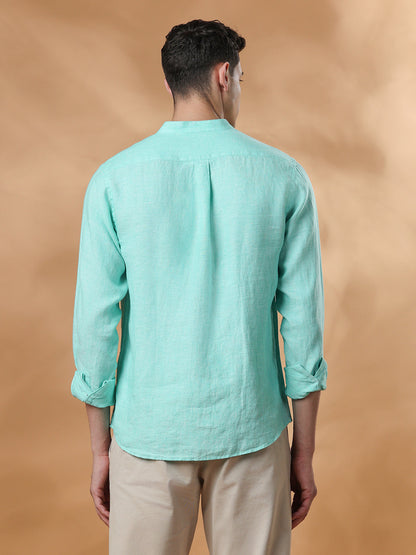 Green Regular Fit Formal Cotton shirt for men (X-CARLO)