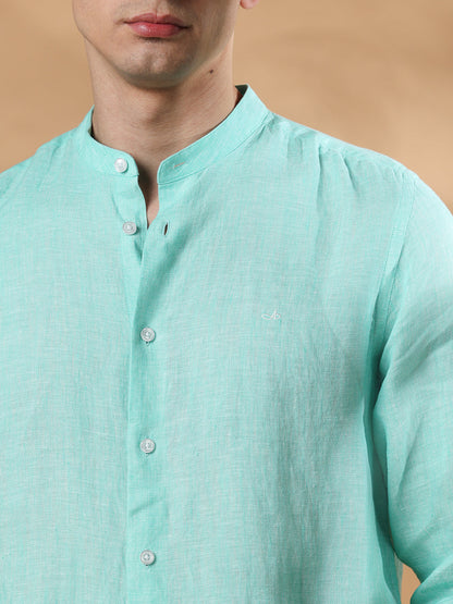Green Regular Fit Formal Cotton shirt for men (X-CARLO)