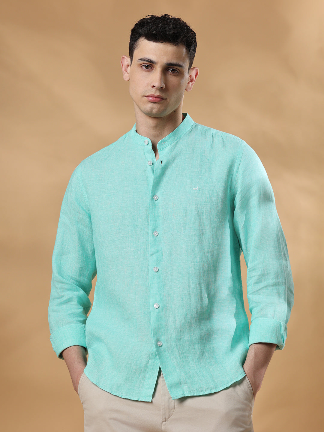 Green Regular Fit Formal Cotton shirt for men (X-CARLO)