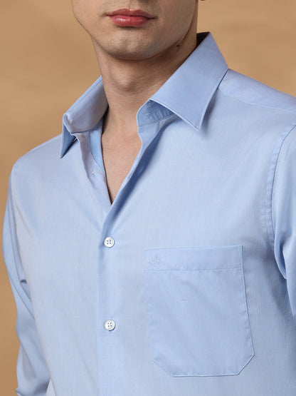 Blue Regular Fit Formal Cotton shirt for men (GAUDI)