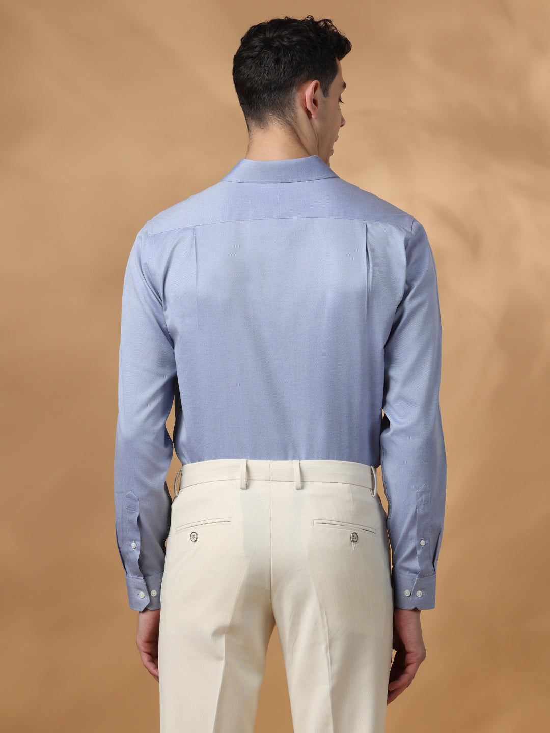 Violet Regular Fit Solid Formal Cotton Non-Iron Shirt for Men (NEGRI)