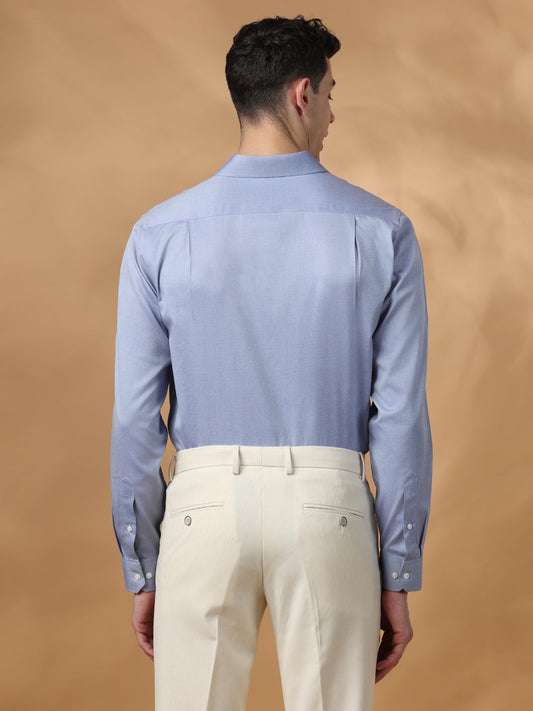 Violet Regular Fit Solid Formal Cotton Non-Iron Shirt for Men (NEGRI)