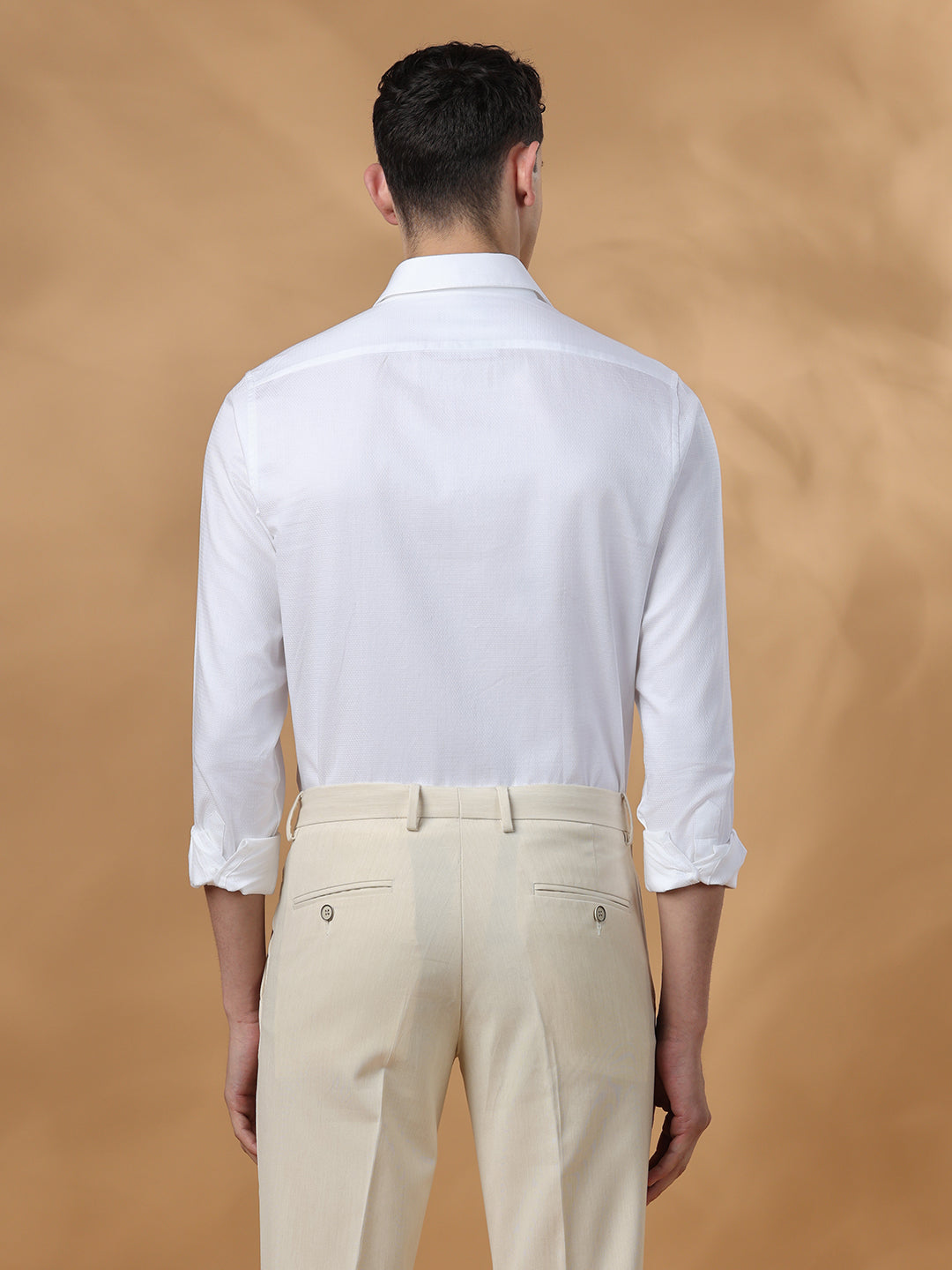 White Regular Fit Formal Cotton shirt for men (RAFEL)