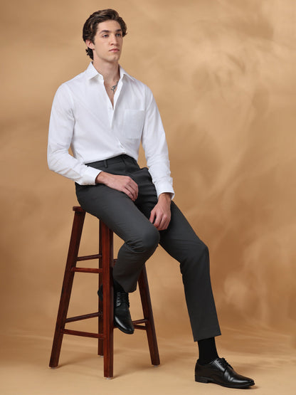 White Regular Fit Formal Cotton shirt for men (ISANO)