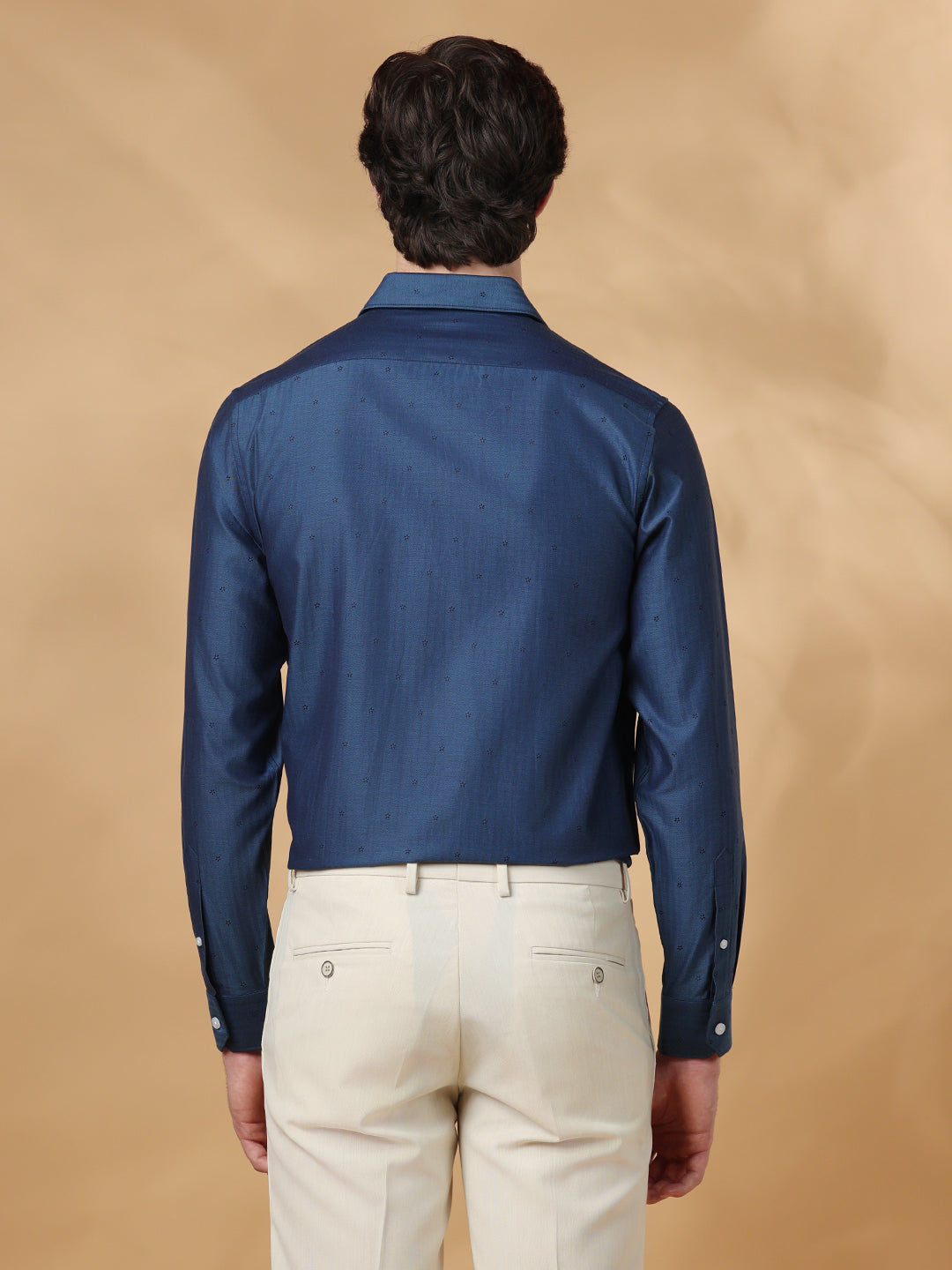 Blue Regular Fit Casual Cotton shirt for men (IZAYA)