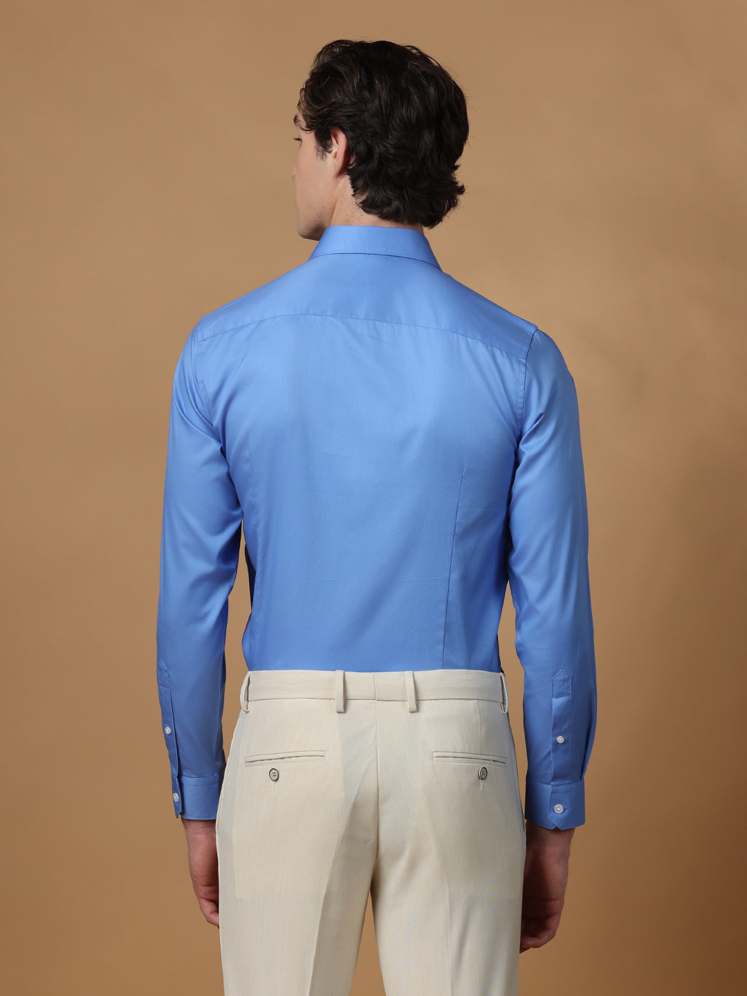 Blue Regular Fit Formal Cotton shirt for men (ODETT)