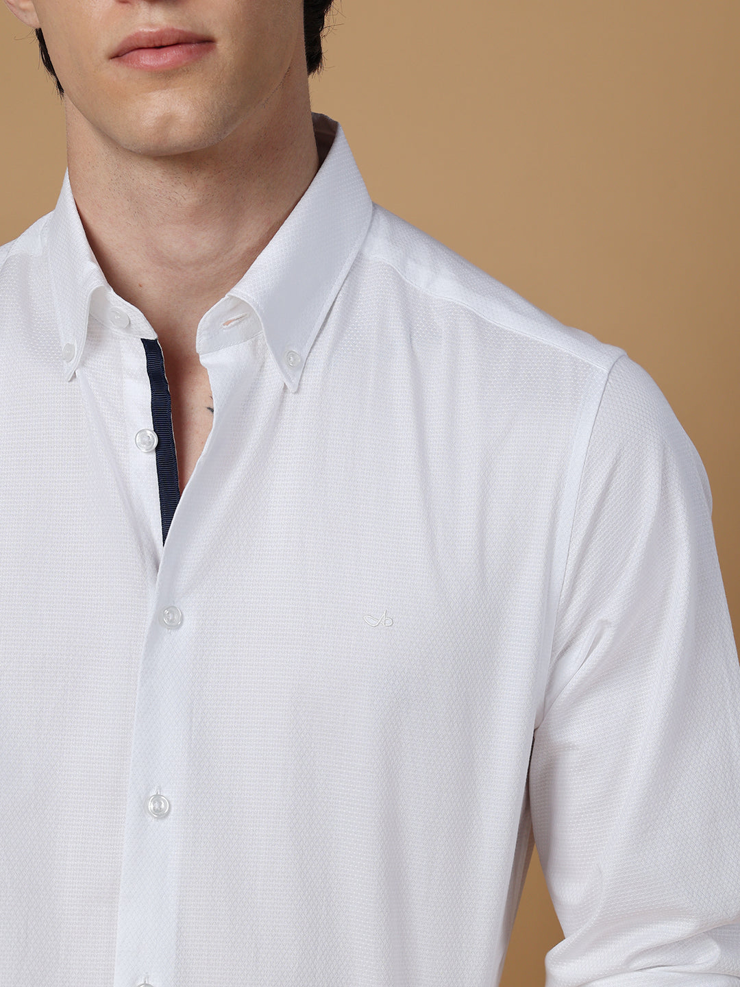White Regular Fit Formal Cotton shirt for men (JULIO)