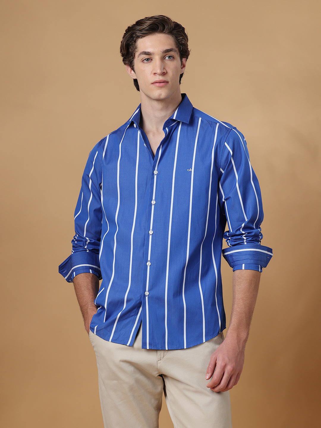 Blue Regular Fit Casual Blue shirt for men (BENIO)