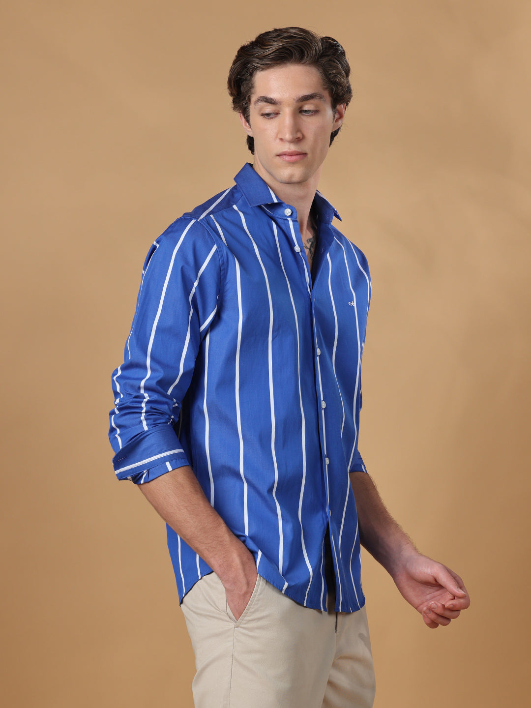 Blue Regular Fit Casual Blue shirt for men (BENIO)
