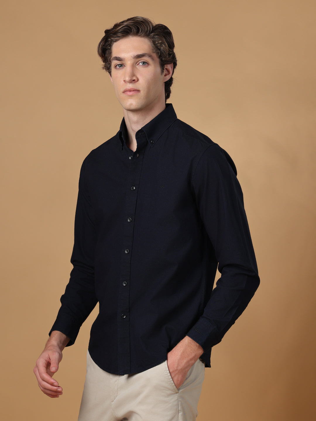 Navy Regular Fit Casual Cotton shirt for men (BALTU)