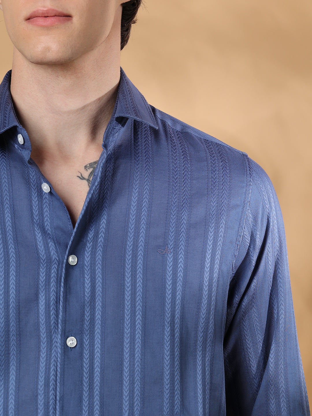 Teal Regular Fit Casual Cotton shirt for men (GAELO)