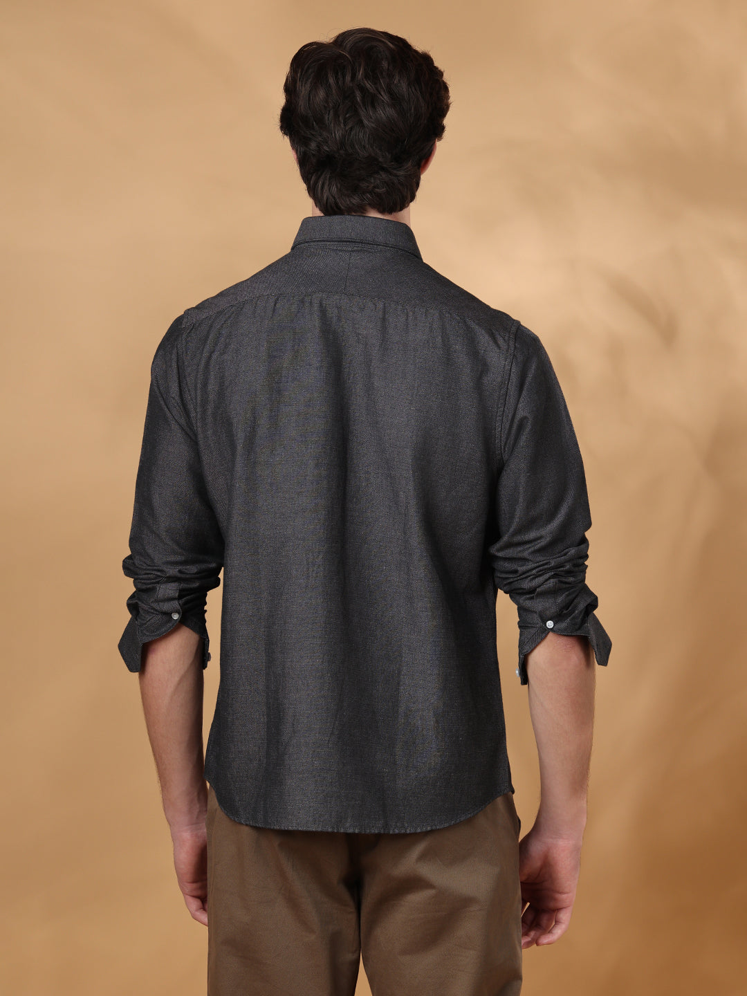 Charcoal Regular Fit Casual Charcoal shirt for men (ENRIK)