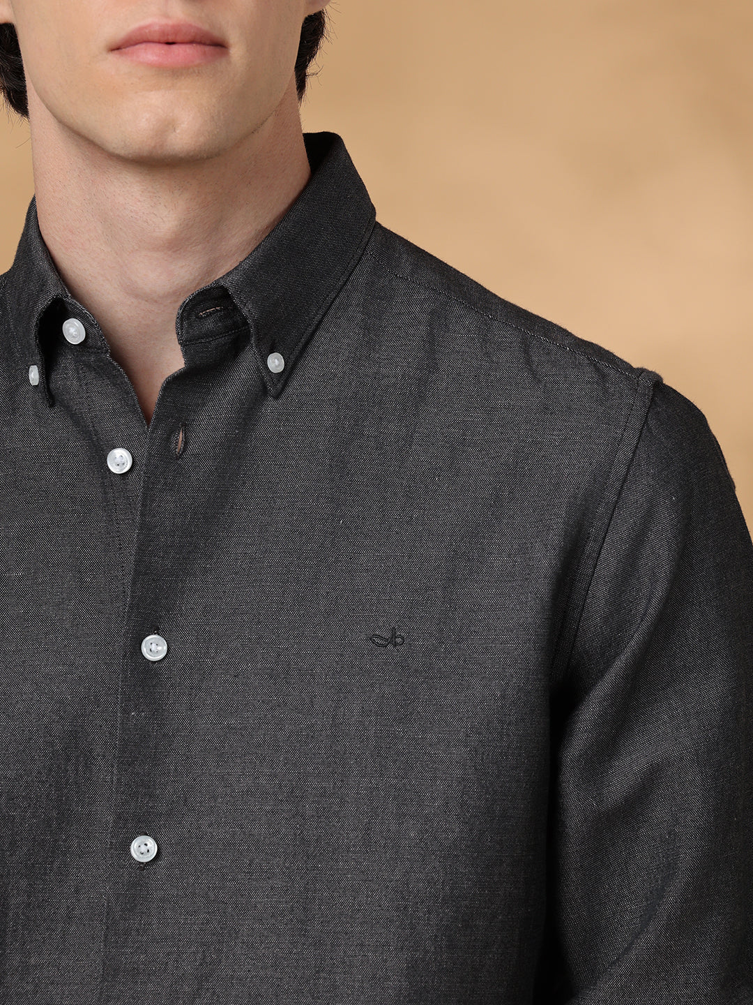 Charcoal Regular Fit Casual Charcoal shirt for men (ENRIK)