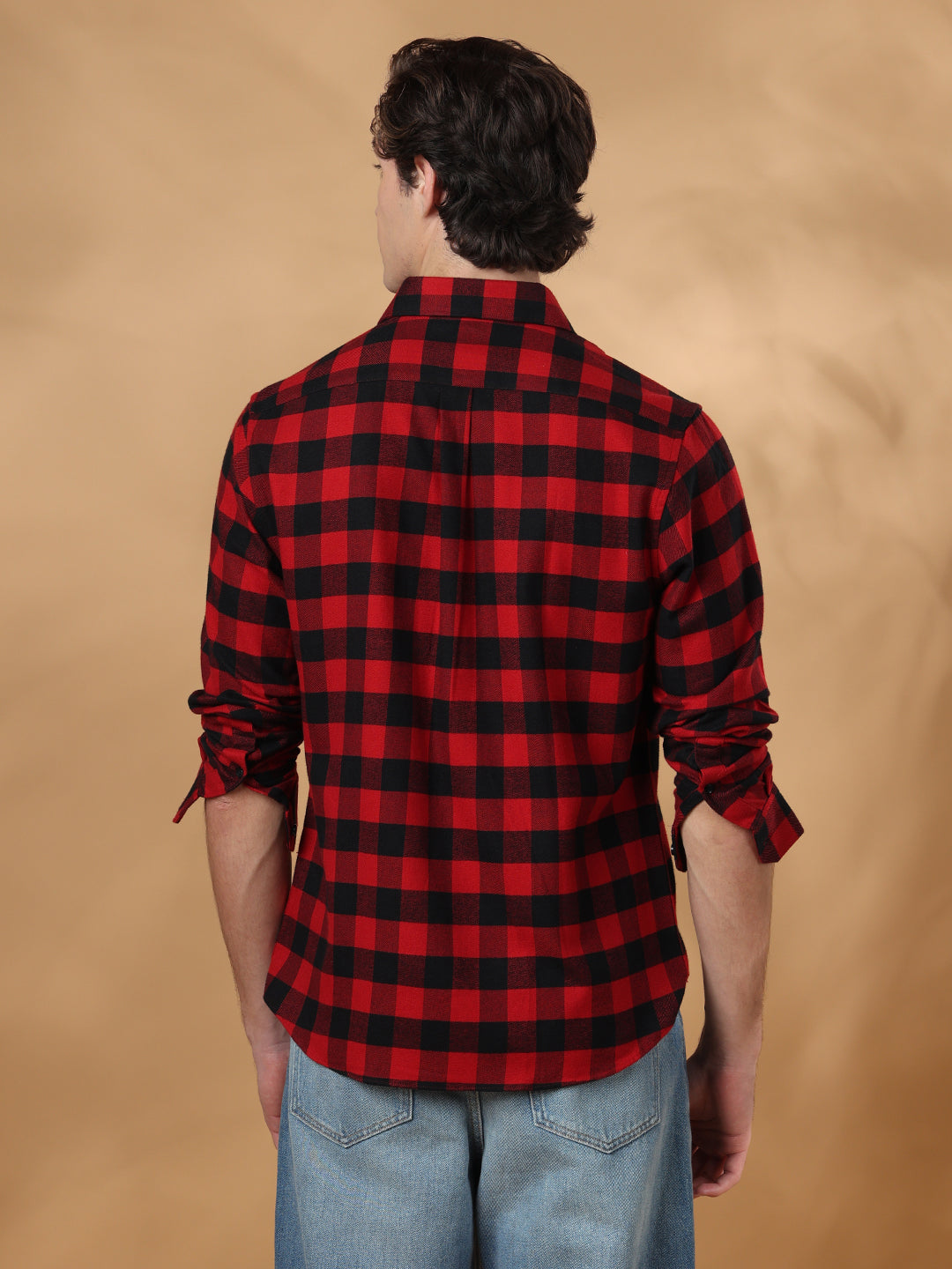 Red Regular Fit Casual Cotton shirt for men (CIVIS)