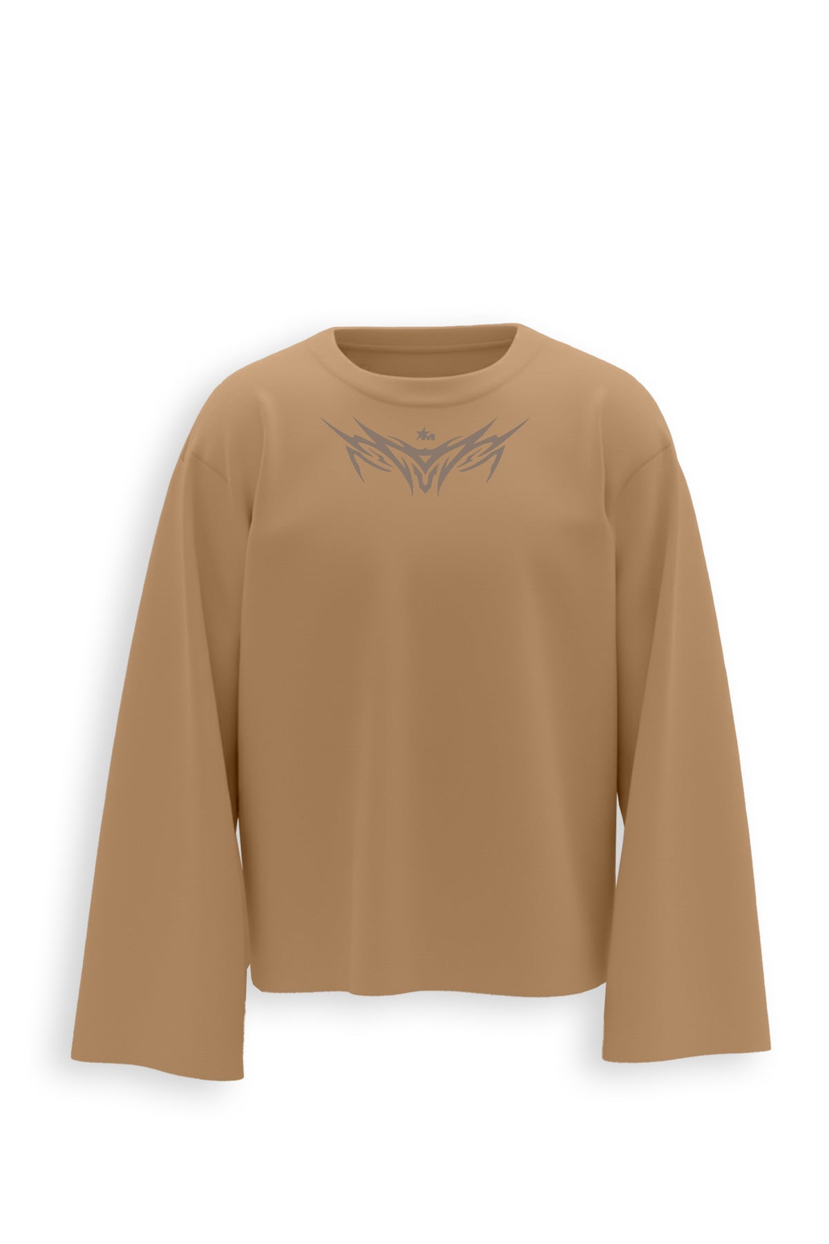 Vengeance Printed Brown Oversized Sweatshirt Main Character