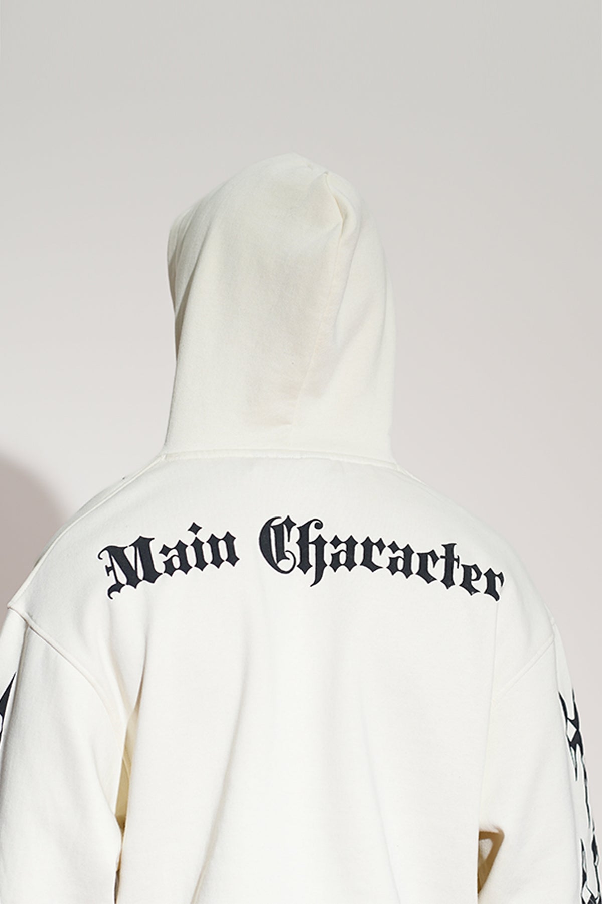 Apen Oversized Printed White Hoodie Main Character
