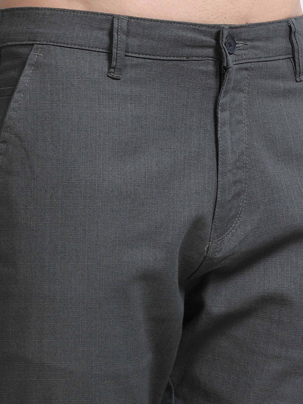 Raw Linen Pants - Charcoal Grey