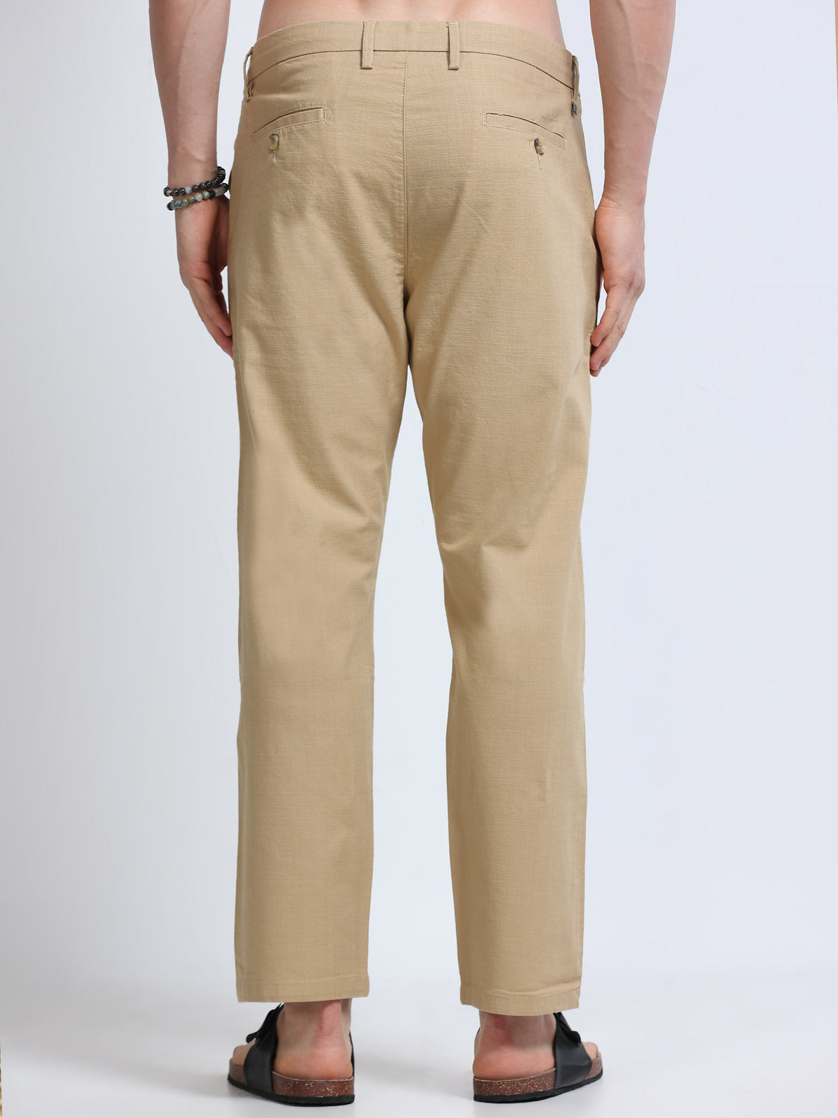 Raw Linen Pants - Beige