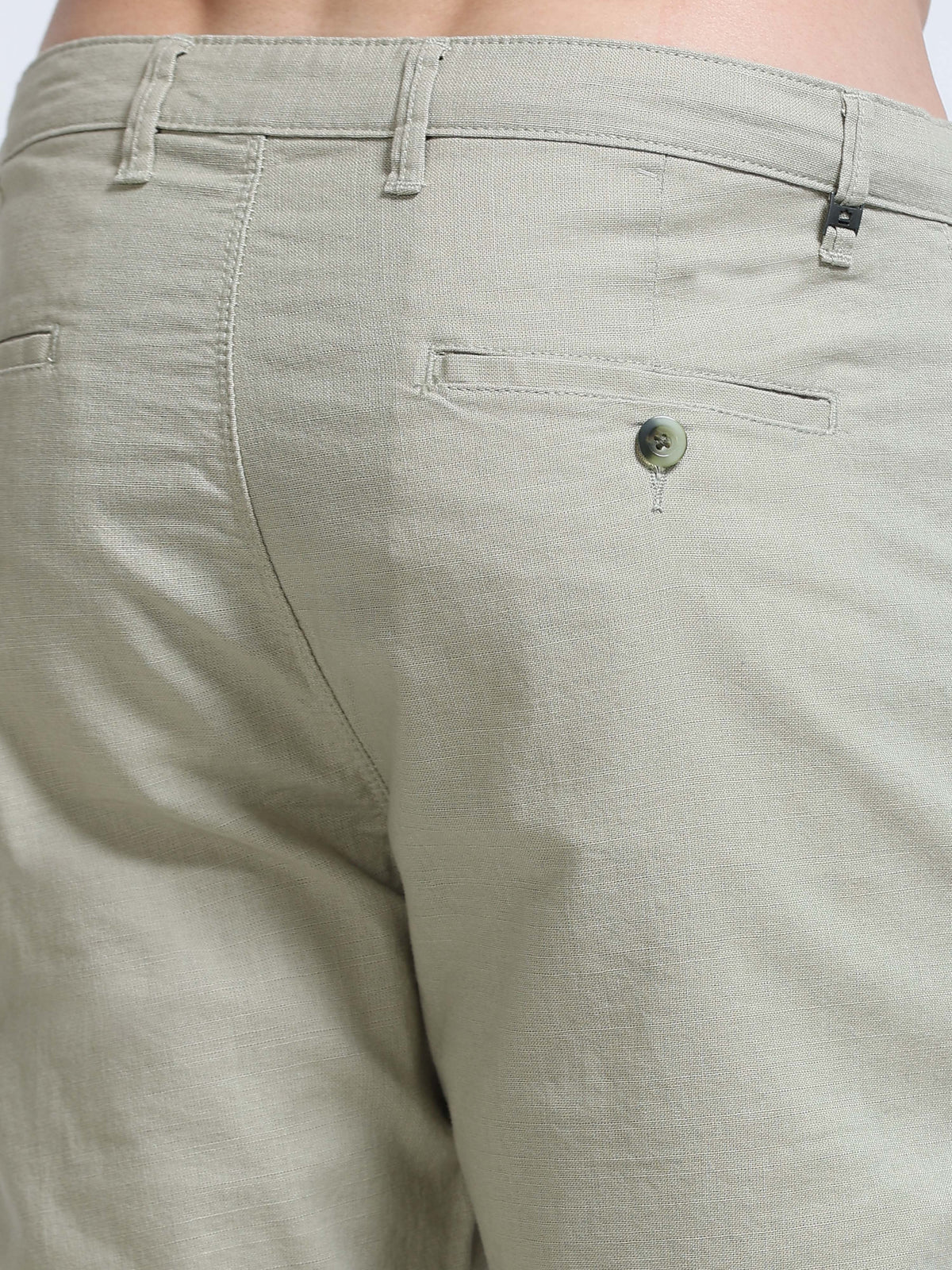 Raw Linen Pants - Sage Green