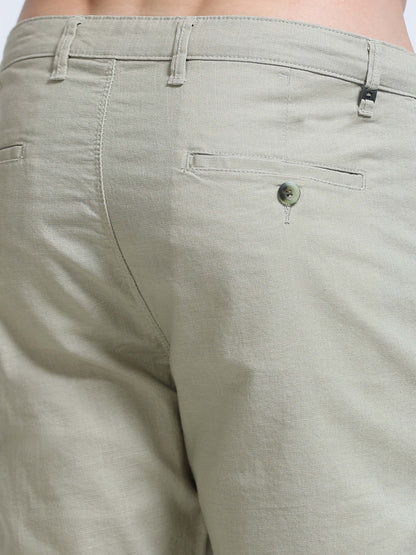 Raw Linen Pants - Sage Green