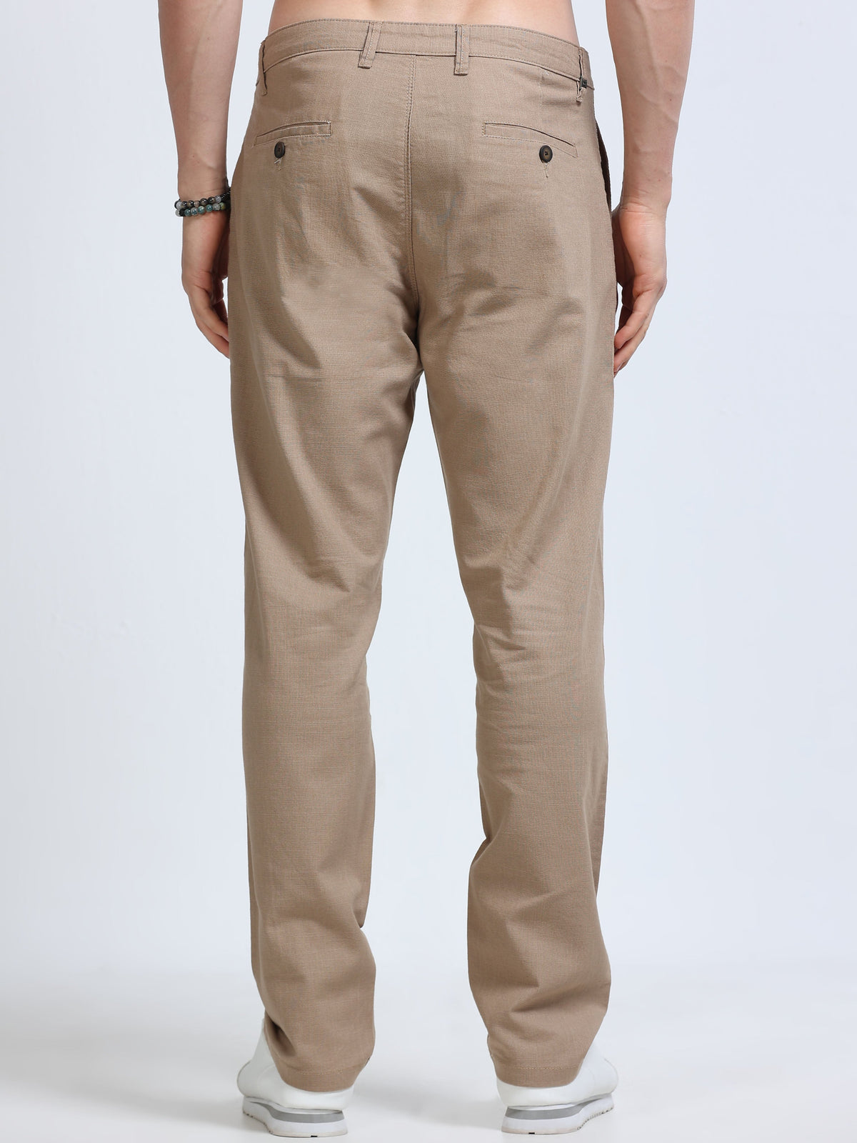Raw Linen Pants - Khaki