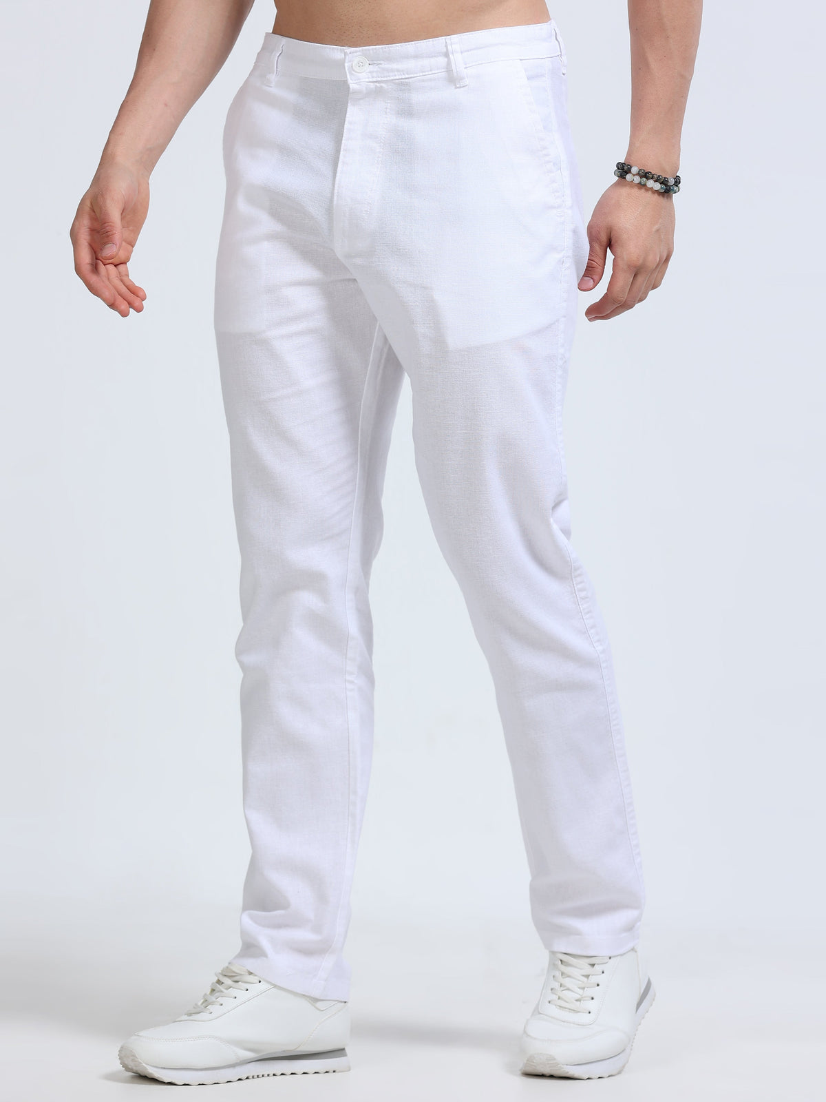 Raw Linen Pants - Off White