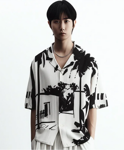 Peace, What I Call Home Resort Collar Shirt