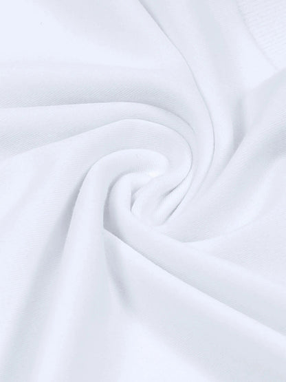 Men's Casual Regular Fit White Hoodie Engyne
