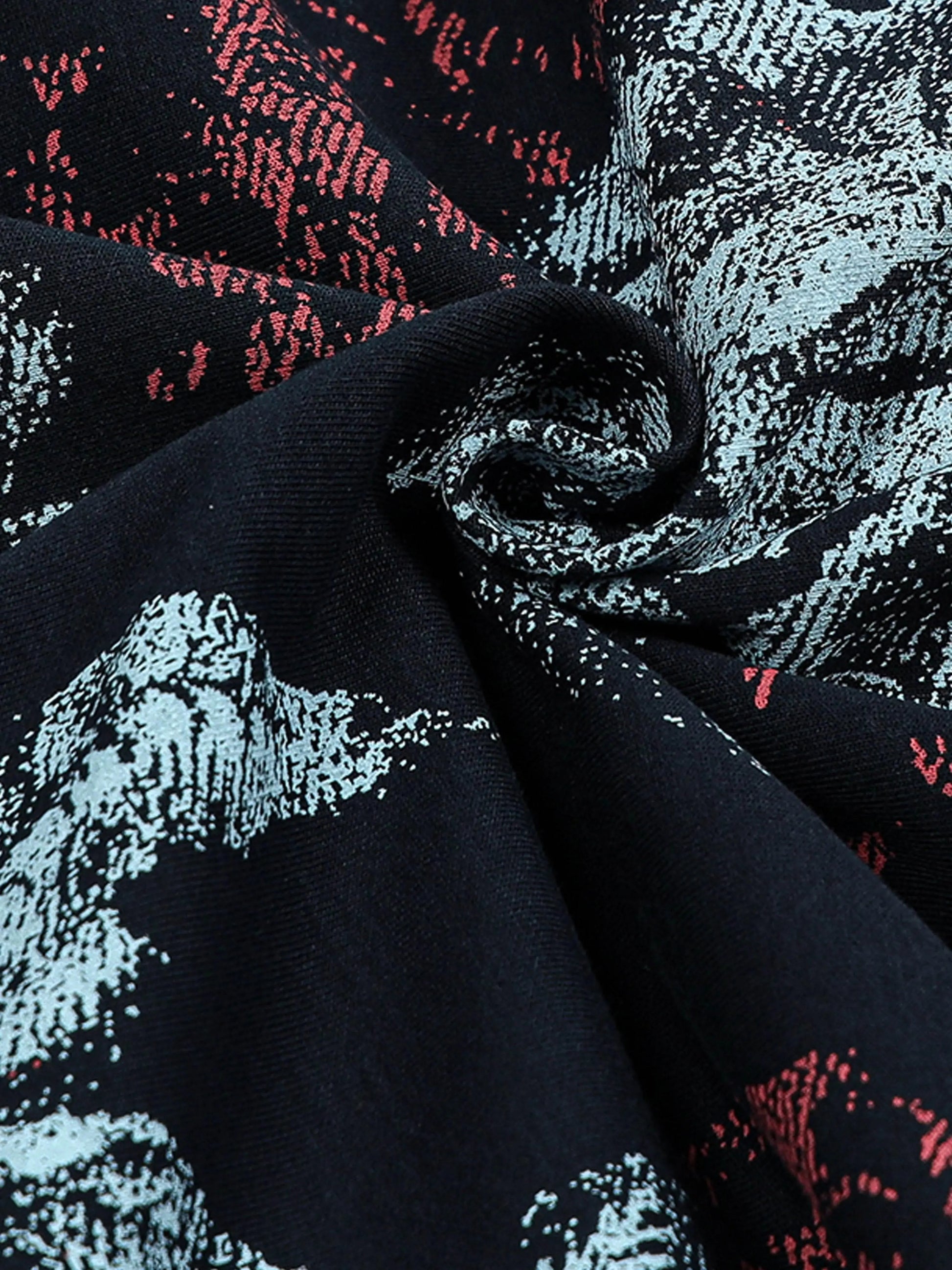 Men's Printed Navy Blue Regular Hooded Zipper Engyne