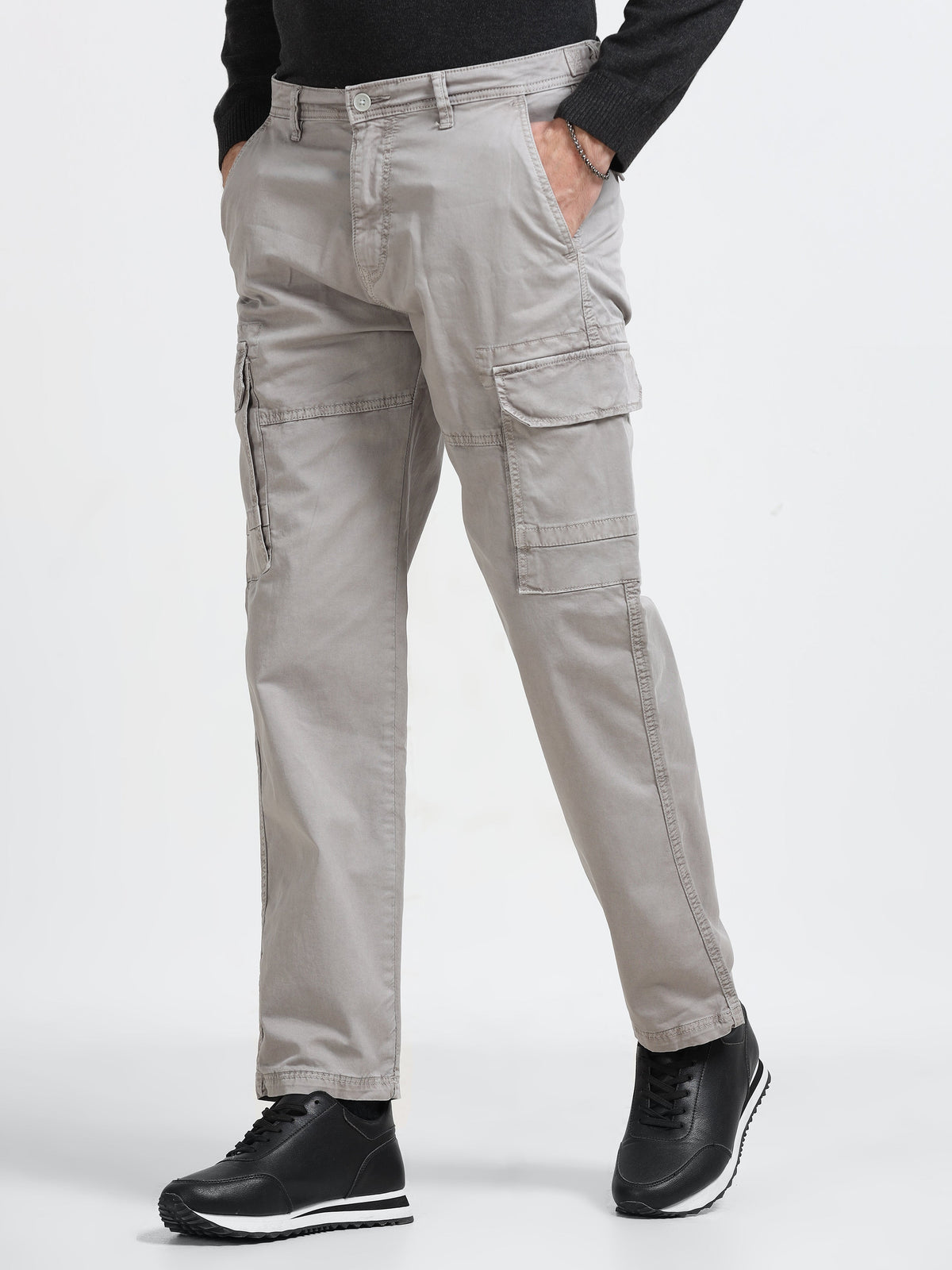 Stone Grey Utility Cargo Pants