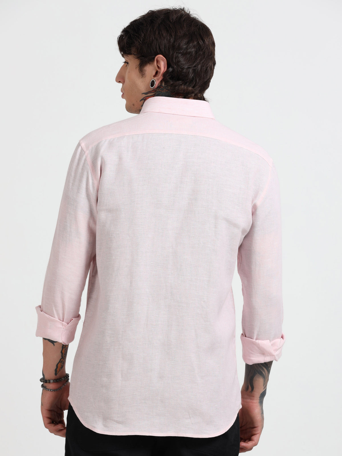 Pink Pure Linen Shirt