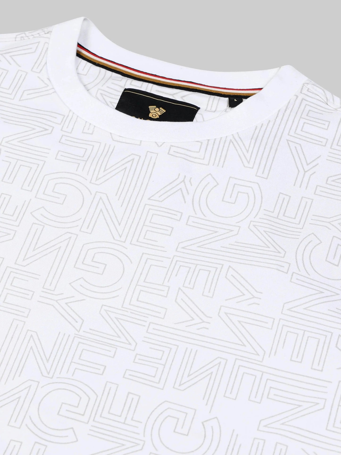 Men's Premium Crew Neck Printed White Sweatshirt Engyne