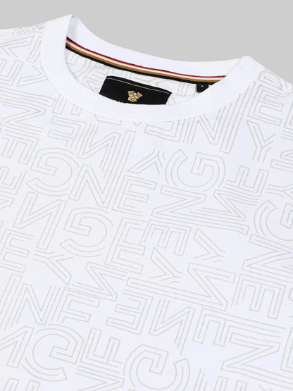 Men's Premium Crew Neck Printed White Sweatshirt Engyne