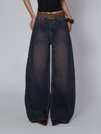 Midnight Blue Tinted Wide Leg Jeans