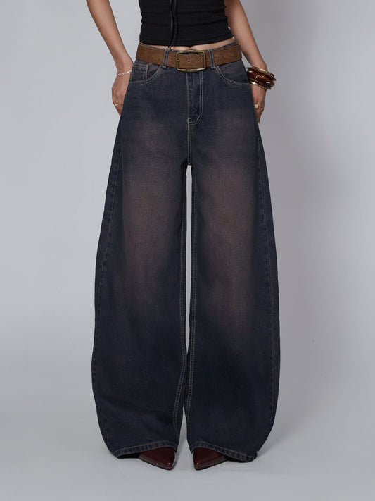 Midnight Blue Tinted Wide Leg Jeans