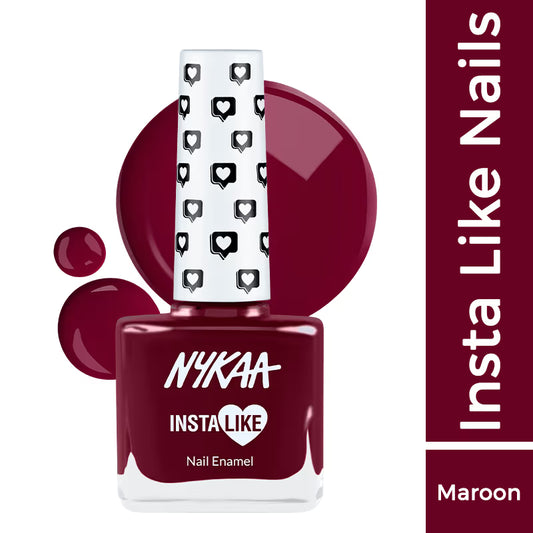 Nykaa INSTA LIKE Nail Enamel - Maroon Fam 366