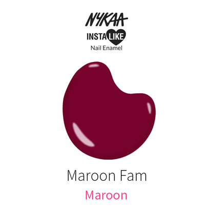 Nykaa INSTA LIKE Nail Enamel - Maroon Fam 366