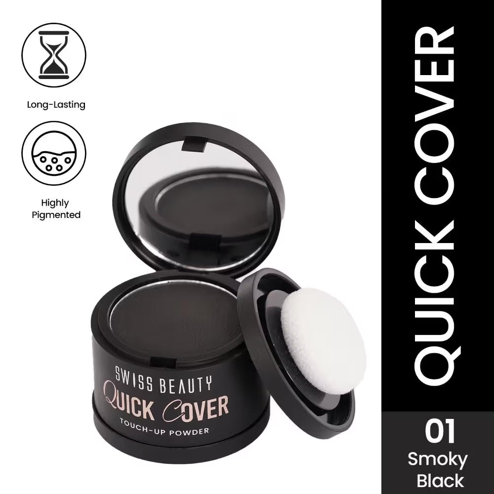 Swiss Beauty Quick Cover Touch-Up Powder - 01 Smoky Black 4g