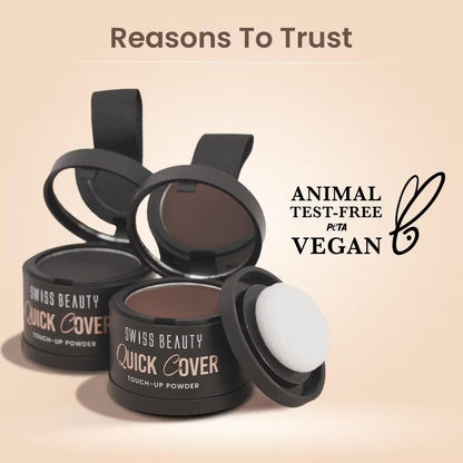 Swiss Beauty Quick Cover Touch-Up Powder - 01 Smoky Black 4g
