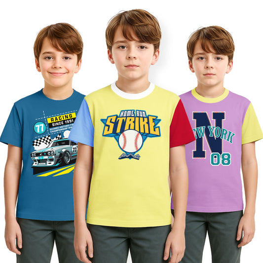 Boy's Organic Cotton Printed T-Shirts